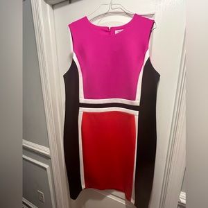 Calvin Klein color block dress. Sz 20W.
